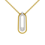 Lab Grown Diamond Pendant Necklace 0.63 Carat IGI Certified Round Shape 925 Sterling Silver Yellow Gold Plated Fashion Pendant Necklace