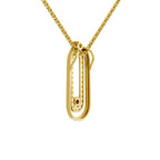 Lab Grown Diamond Pendant Necklace 0.63 Carat IGI Certified Round Shape 925 Sterling Silver Yellow Gold Plated Fashion Pendant Necklace