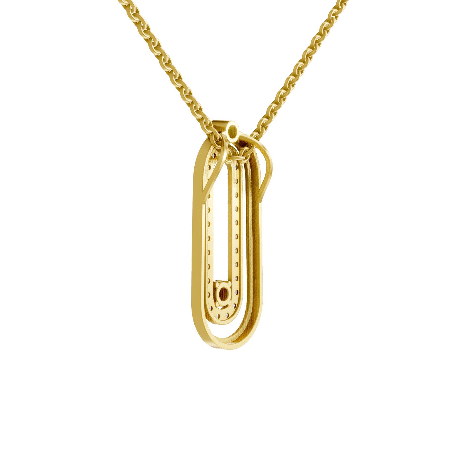 Lab Grown Diamond Pendant Necklace 0.63 Carat IGI Certified Round Shape 925 Sterling Silver Yellow Gold Plated Fashion Pendant Necklace