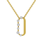 Lab Grown Diamond Pendant Necklace 0.31 Carat IGI Certified Round Shape 925 Sterling Silver Yellow Gold Plated Fashion Pendant Necklace