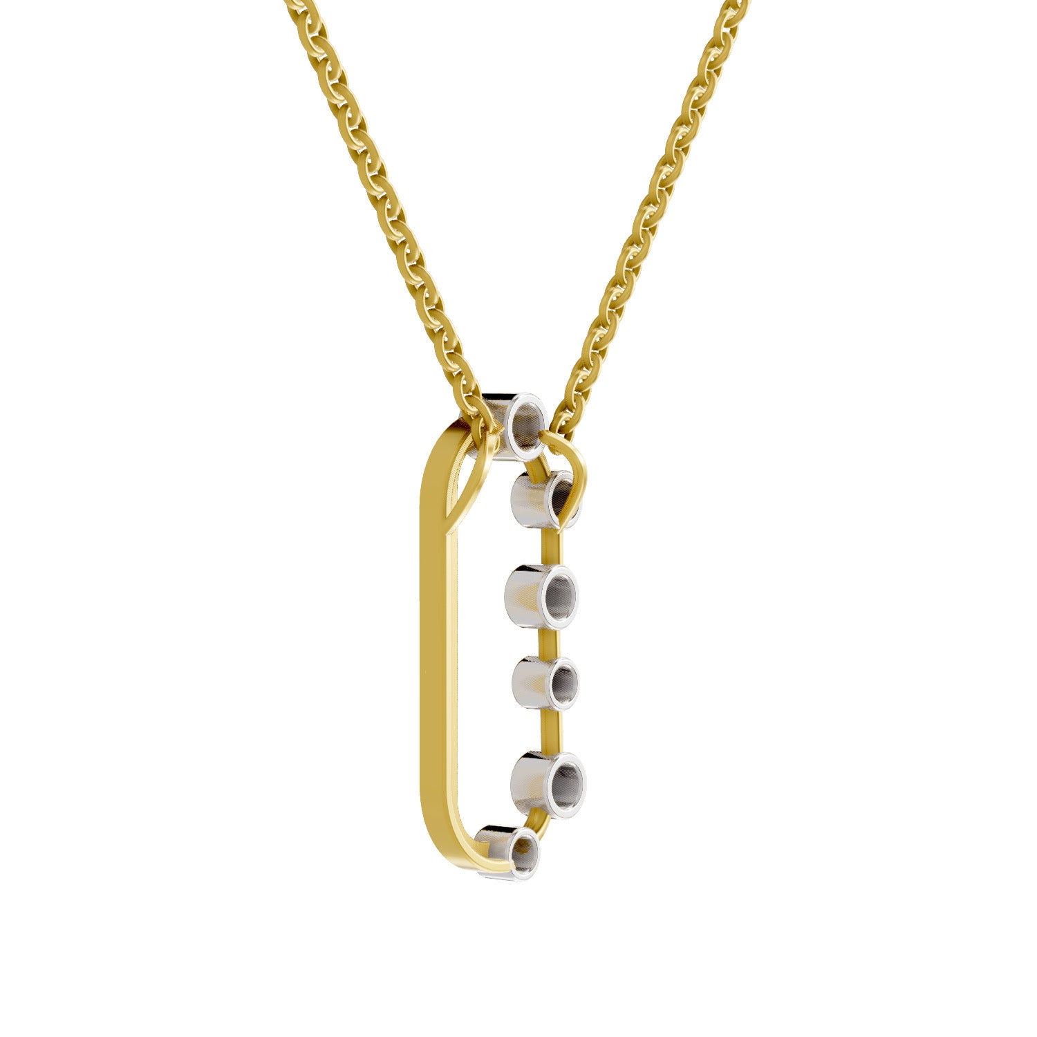 Lab Grown Diamond Pendant Necklace 0.31 Carat IGI Certified Round Shape 925 Sterling Silver Yellow Gold Plated Fashion Pendant Necklace