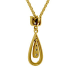 Lab Grown Diamond Pendant Necklace 0.26 Carat IGI Certified Round Shape 925 Sterling Silver Yellow Gold Plated Lotus Pendant Necklace