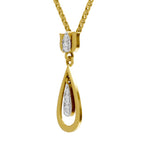 Lab Grown Diamond Pendant Necklace 0.26 Carat IGI Certified Round Shape 925 Sterling Silver Yellow Gold Plated Lotus Pendant Necklace
