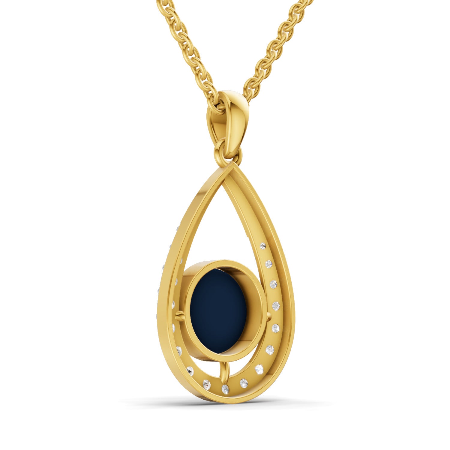 Lab Grown Diamond Pendant Necklace 0.56 Carat IGI Certified Round Shape F-G VS Quality| 925 Sterling Silver Gold Plated Evil Eye Pendant Necklace