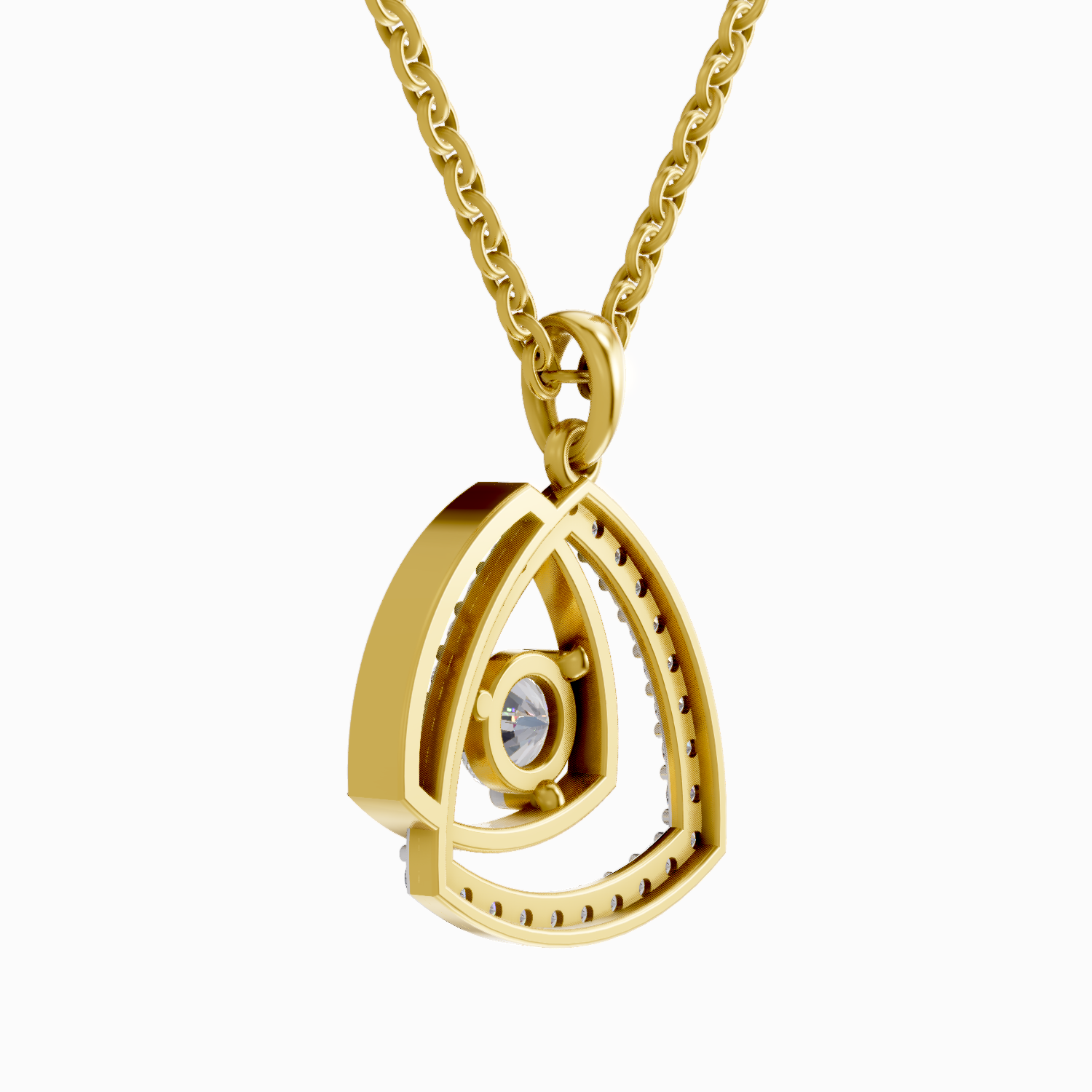 Lab Grown Diamond Pendant Necklace 0.9 Carat IGI Certified Round Shape F-G VS Quality| 925 Sterling Silver Gold Plated Fashion Pendant Necklace