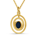 Lab Grown Diamond Pendant Necklace 0.59 Carat IGI Certified Round Shape F-G VS Quality| 925 Sterling Silver Gold Plated Evil Eye Pendant Necklace