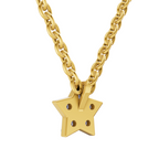 Lab Grown Diamond Pendant Necklace 0.02 Carat Round Shape 925 Sterling Silver Gold Plated Star Pendant Necklace