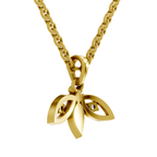 Lab Grown Diamond Pendant Necklace 0.04 Carat Round Shape 925 Sterling Silver Gold Plated Bee Pendant Necklace