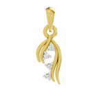 Lab Grown Diamond 0.04CT 925 Sterling Silver Gold Plated Round Shape Pendant