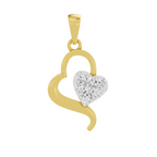 Lab Grown Diamond 0.13CT 925 Sterling Silver Gold Plated Round Shape Pendant
