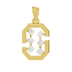 Lab Grown Diamond 0.15CT 925 Sterling Silver Gold Plated Round Shape Pendant