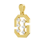 Lab Grown Diamond 0.15CT 925 Sterling Silver Gold Plated Round Shape Pendant