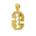 Lab Grown Diamond 0.15CT 925 Sterling Silver Gold Plated Round Shape Pendant