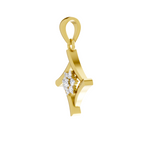 Lab Grown Diamond 0.1CT 925 Sterling Silver Gold Plated Round Shape Pendant
