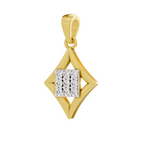 Lab Grown Diamond 0.11CT 925 Sterling Silver Gold Plated Round Shape Pendant