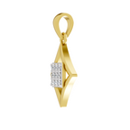Lab Grown Diamond 0.11CT 925 Sterling Silver Gold Plated Round Shape Pendant