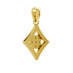 Lab Grown Diamond 0.11CT 925 Sterling Silver Gold Plated Round Shape Pendant