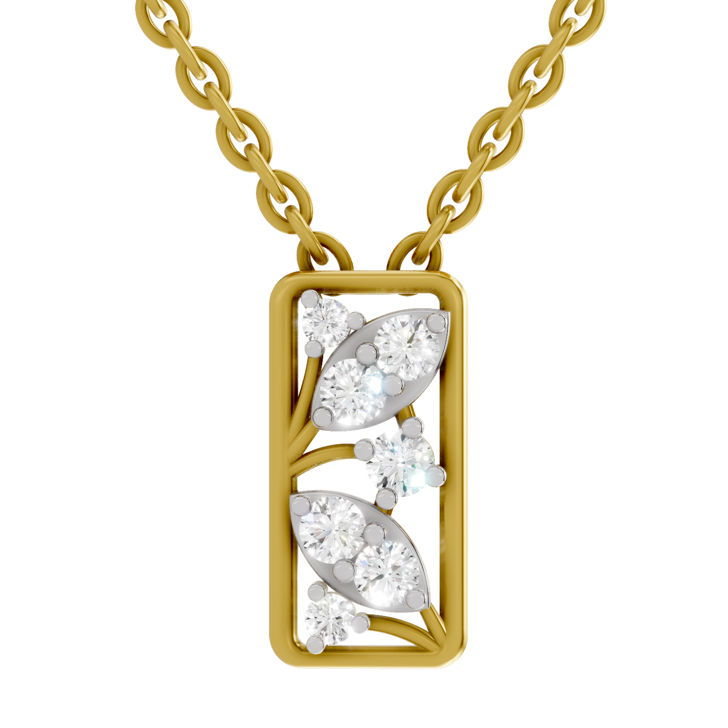 Lab Grown Diamond 0.26CT 925 Sterling Silver Gold Plated Round Shape Pendant
