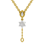 Lab Grown Diamond 0.24CT 925 Sterling Silver Gold Plated Round Shape Pendant