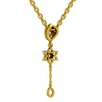 Lab Grown Diamond 0.24CT 925 Sterling Silver Gold Plated Round Shape Pendant