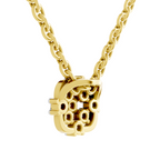 Lab Grown Diamond 0.17CT 925 Sterling Silver Gold Plated Round Shape Pendant