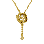 Lab Grown Diamond Pendant Necklace 0.21 Carat IGI Certified Round Shape F-G VS Quality| 925 Sterling Silver Gold Plated Fashion Pendant Necklace