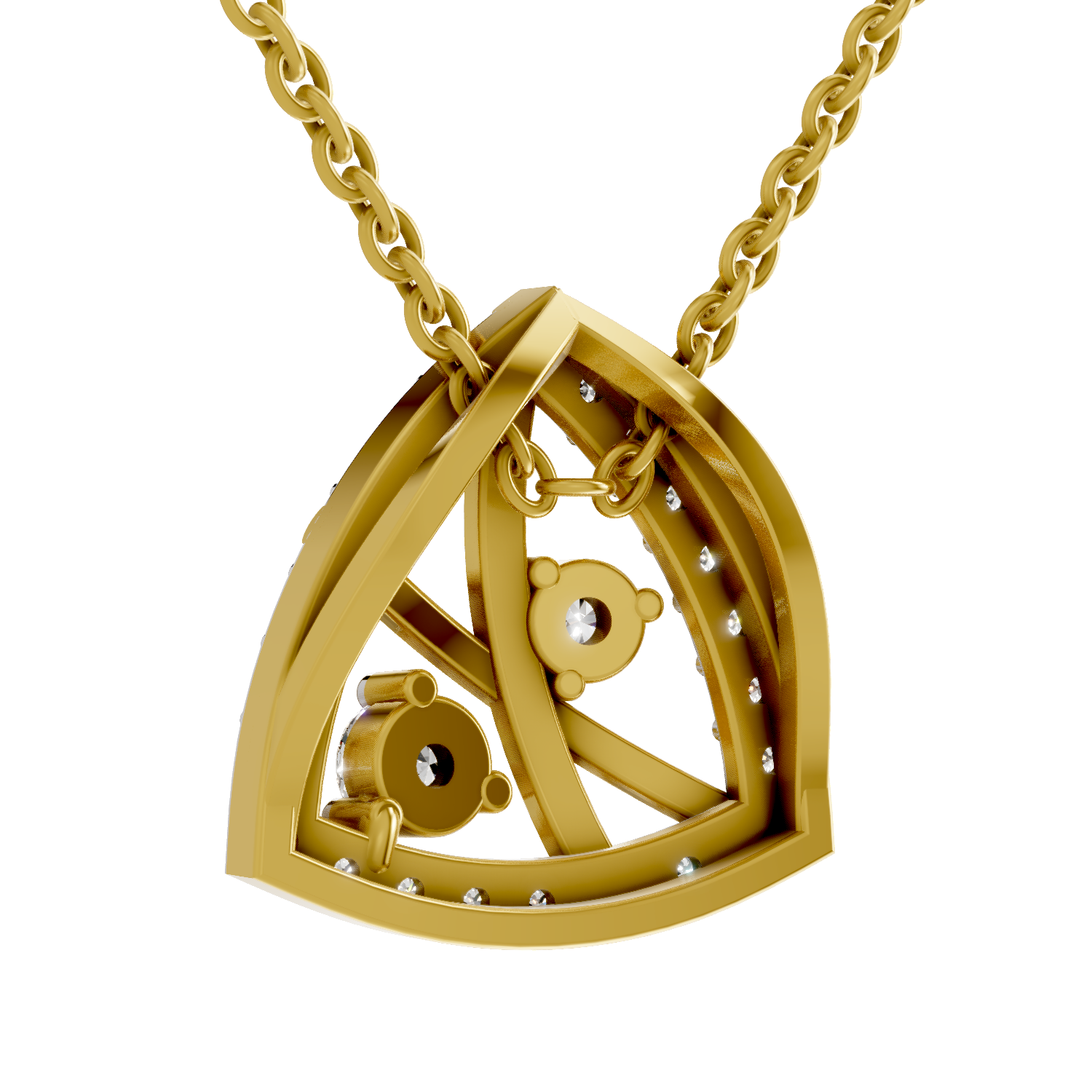 Lab Grown Diamond Pendant Necklace 0.29 Carat IGI Certified Round Shape F-G VS Quality| 925 Sterling Silver Gold Plated Fashion Pendant Necklace