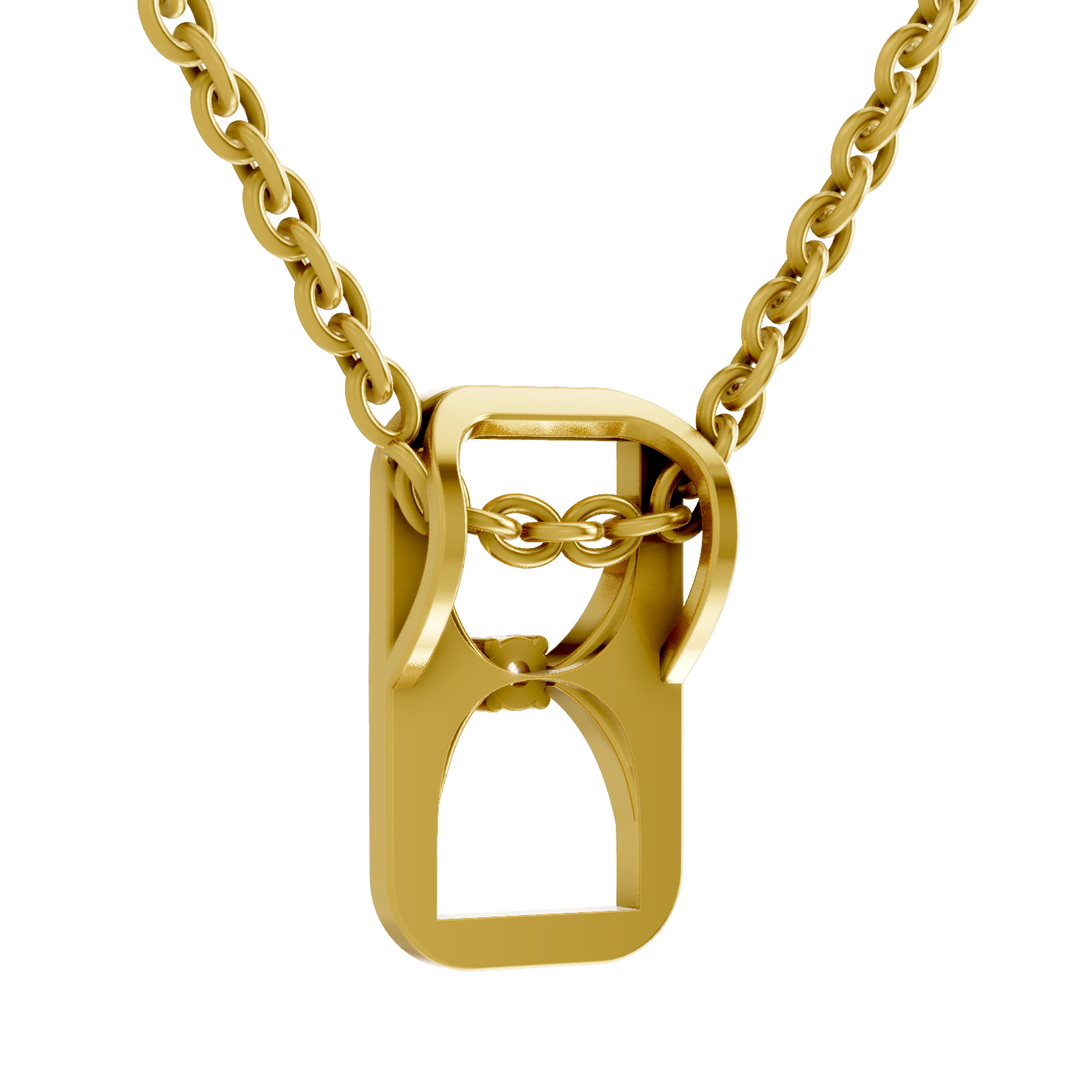 Lab Grown Diamond Pendant Necklace 0.02 Carat Round Shape 925 Sterling Silver Gold Plated Pop Top Fashion Pendant Necklace