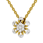 Lab Grown Diamond 0.3CT 925 Sterling Silver Gold Plated Round Shape Pendant