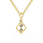SPARQ 3-Stone Diamond Rhombus Pendant in Gold Plated