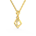 SPARQ 3-Stone Diamond Rhombus Pendant in Gold Plated