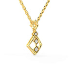 SPARQ 3-Stone Diamond Rhombus Pendant in Gold Plated