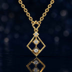 SPARQ 3-Stone Diamond Rhombus Pendant in Gold Plated