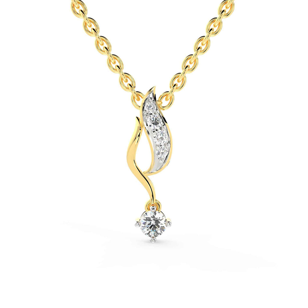 SPARQ Elegant Flame Diamond Drop Pendant in Gold Plated