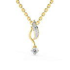 SPARQ Elegant Flame Diamond Drop Pendant in Gold Plated