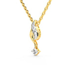 SPARQ Elegant Flame Diamond Drop Pendant in Gold Plated