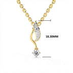 SPARQ Elegant Flame Diamond Drop Pendant in Gold Plated