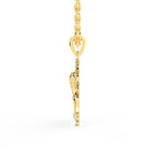 SPARQ Sparkling Diamond Lord Ganesha Pendant in Gold Plated
