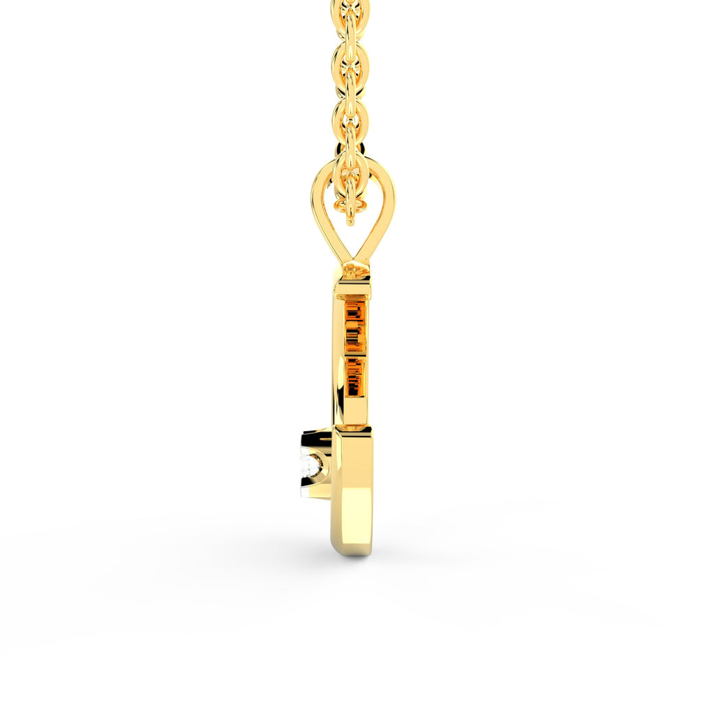 SPARQ Crescent Moon Diamond Pendant in Gold Plated