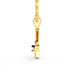 SPARQ Crescent Moon Diamond Pendant in Gold Plated