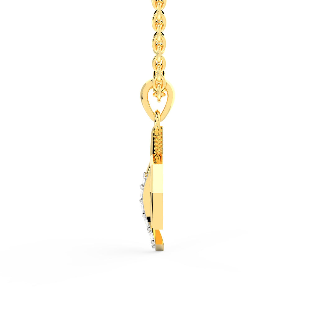 SPARQ Modern Diamond Starburst Motif Pendant in Gold Plated