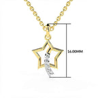 SPARQ Modern Diamond Starburst Motif Pendant in Gold Plated