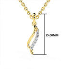 SPARQ Curved Wave Diamond Pendant in Gold Plated