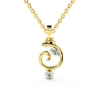 SPARQ Spiritual Ganesha Diamond Solitaire Pendant in Gold Plated