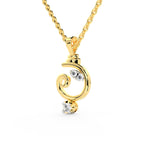 SPARQ Spiritual Ganesha Diamond Solitaire Pendant in Gold Plated
