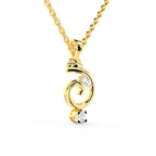SPARQ Spiritual Ganesha Diamond Solitaire Pendant in Gold Plated