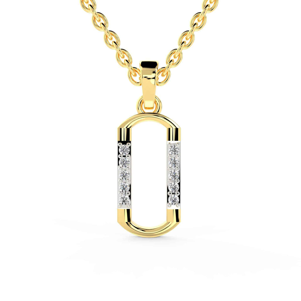 SPARQ Oval Diamond Frame Pendant in Gold Plated