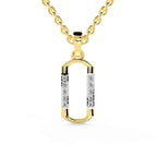 SPARQ Oval Diamond Frame Pendant in Gold Plated