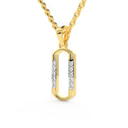 SPARQ Oval Diamond Frame Pendant in Gold Plated