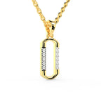SPARQ Oval Diamond Frame Pendant in Gold Plated